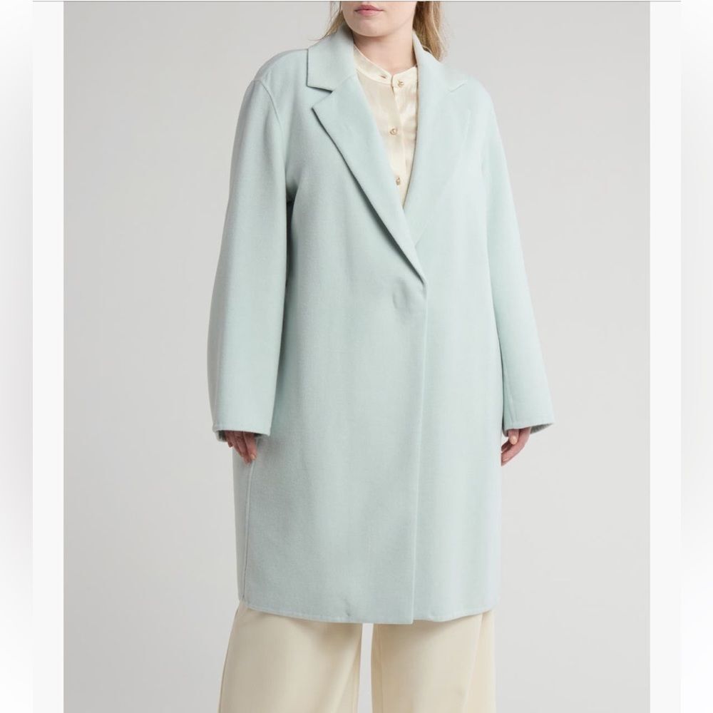 Vince Plus Classic Straight Wool Blend Coat Size 1X